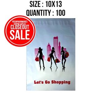 100 Mailers poly 10x13 CLOSEOUT SALE Shopping Ladies